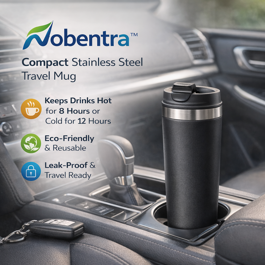 Nobentra™ Compact Stainless Steel Travel Mug